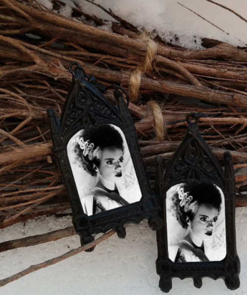 Bride of Frankenstein Earrings Halloween Jewelry Classic Movie Monsters Horror